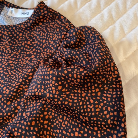 Sleek Black and Brown Print Long Sleeve Midi Dress! - Picture 5 of 13